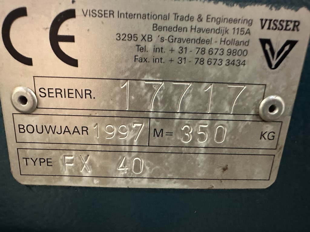 Visser FX40 Наполнитель кассет торфом с почвенным подъемником Vario 450