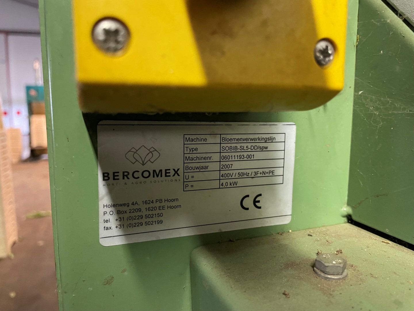 Машина для сбора цветов Vandenberg Bercomex