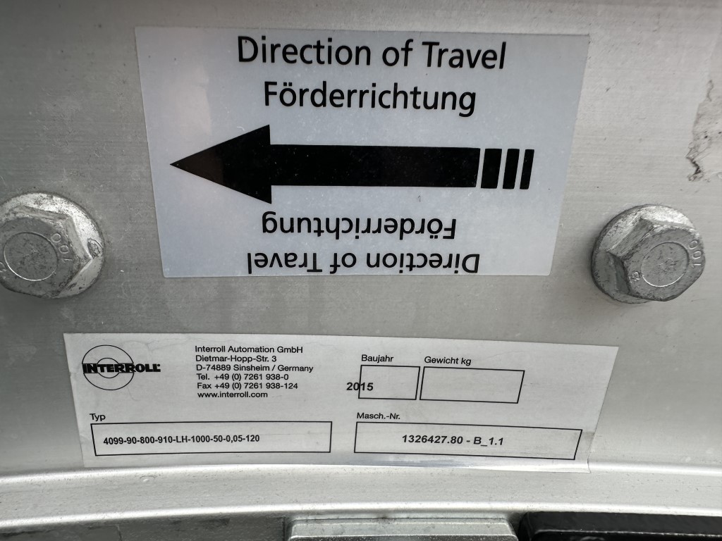 Interroll 90° Криволинейный конвейер 90 см