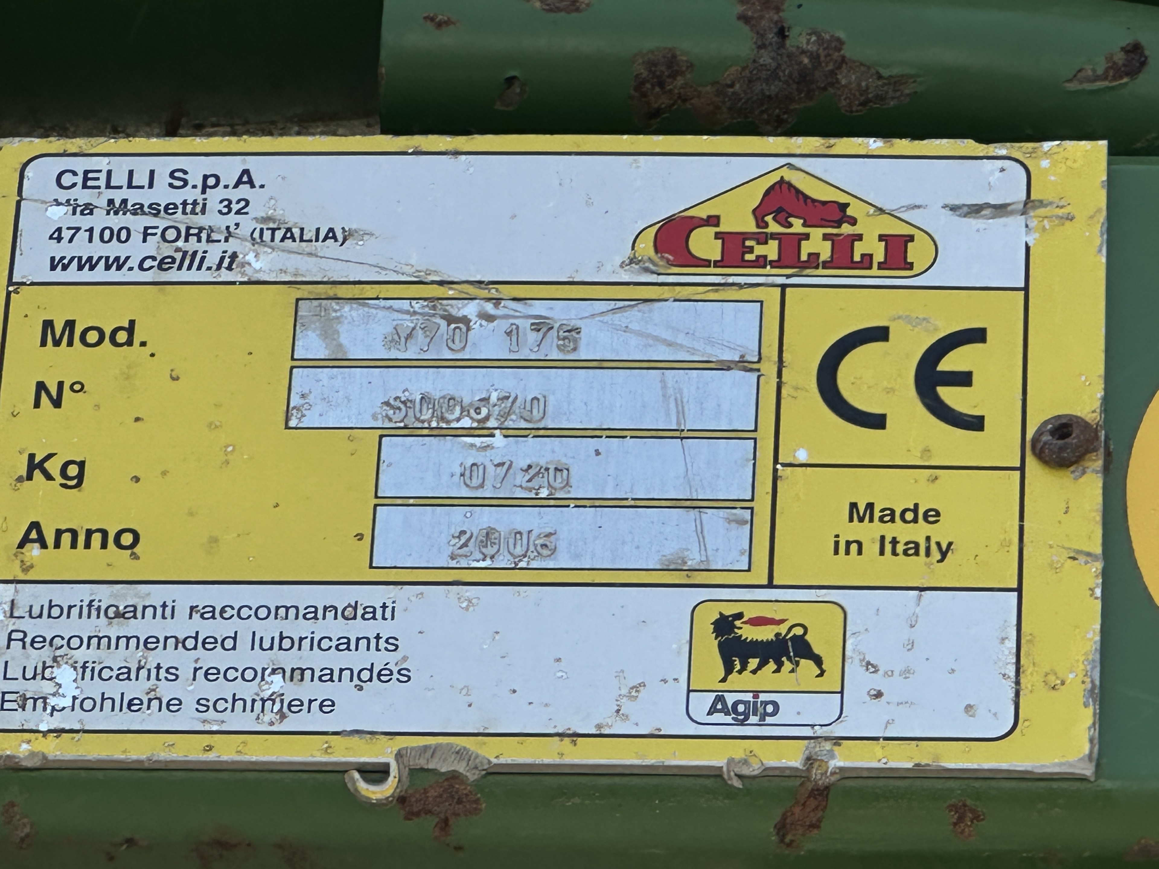 Celli Y70 175 Роторный культиватор глубокого рыхления 175 см