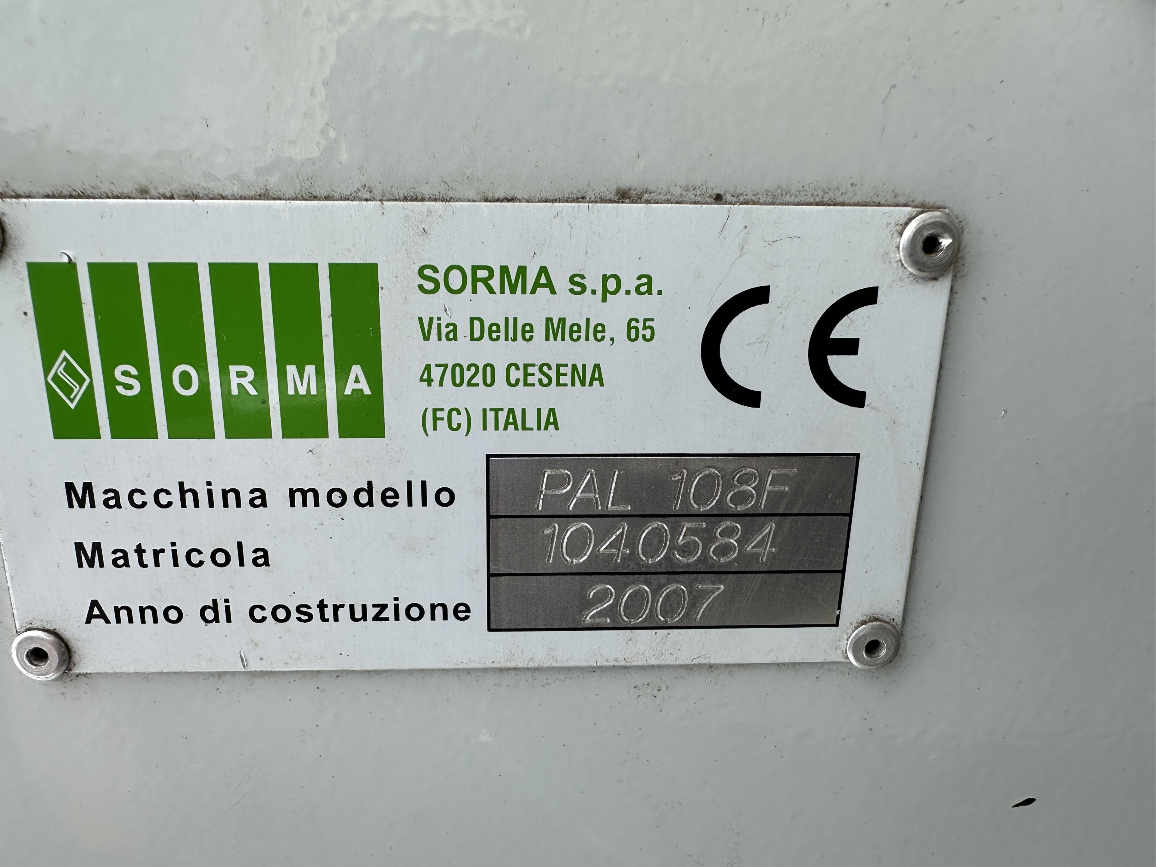 Sorma PAL 108F Паллетайзер с поворотным механизмом и пластиной