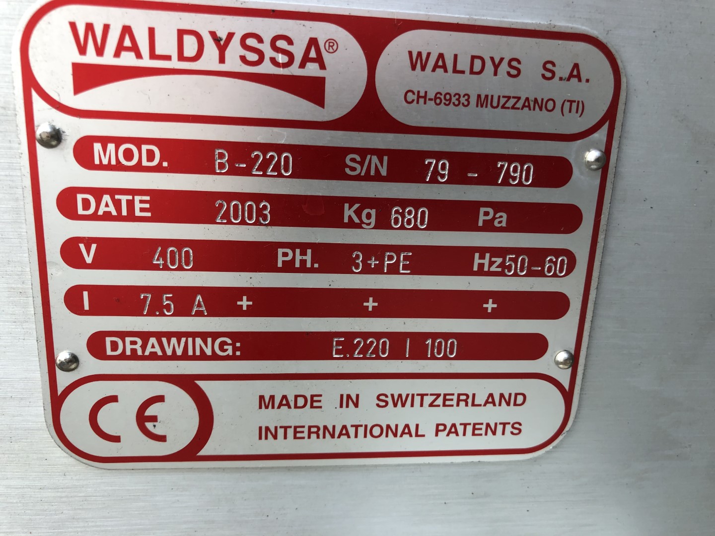������ ��� �������� � ������-������ Fabbri Waldyssa Automac 55 Pi B-220