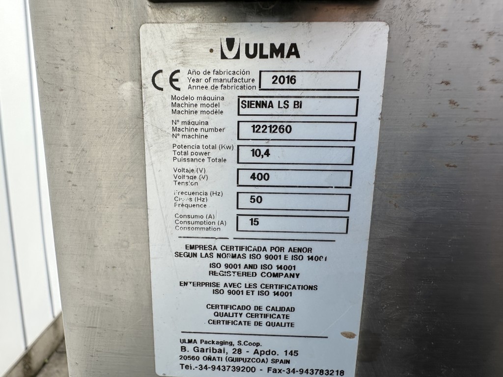 Ulma Sienna LS BI ����������� ������ ����-��� (Flow pack) � 3,5 �������� ����������