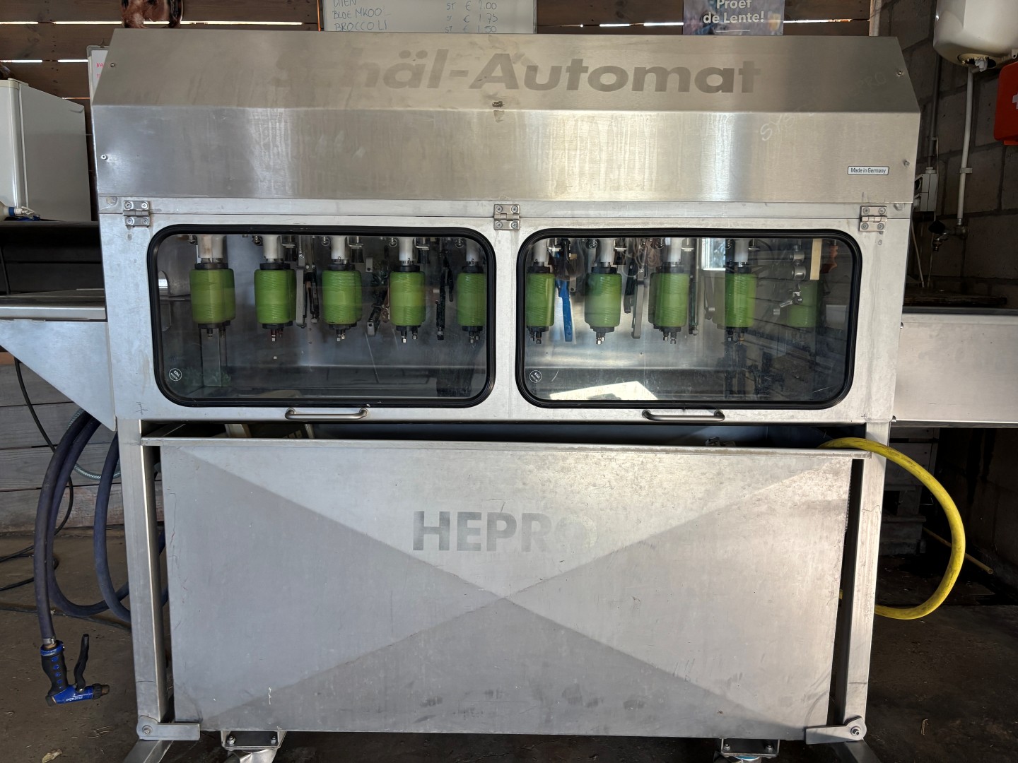Hepro HSM-180/SAP Машина для очистки и шелушения горизонтально, для спаржи