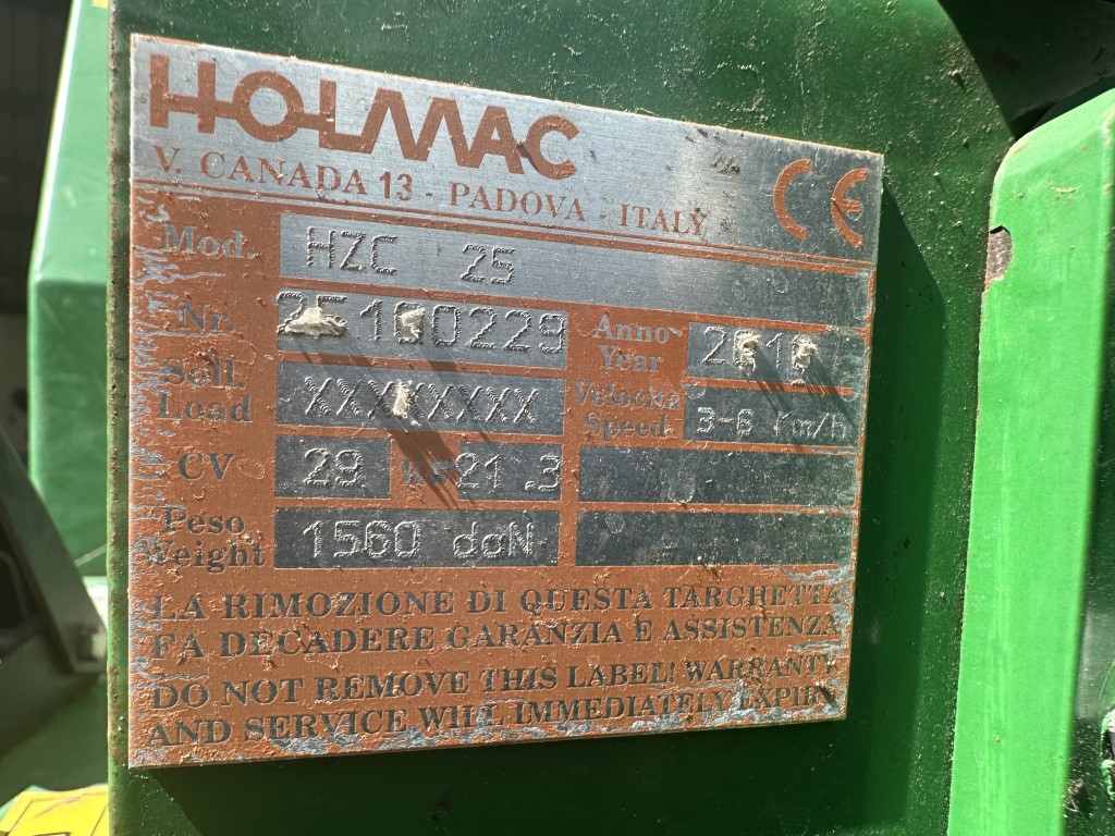 ������ ��� ������� �������� � ����� ����� Holmac HZC 25