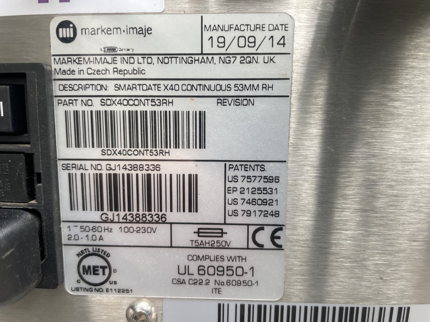 Флоупакер Ulma Sienna LS с принтером Markem Imaje SmartDate X40