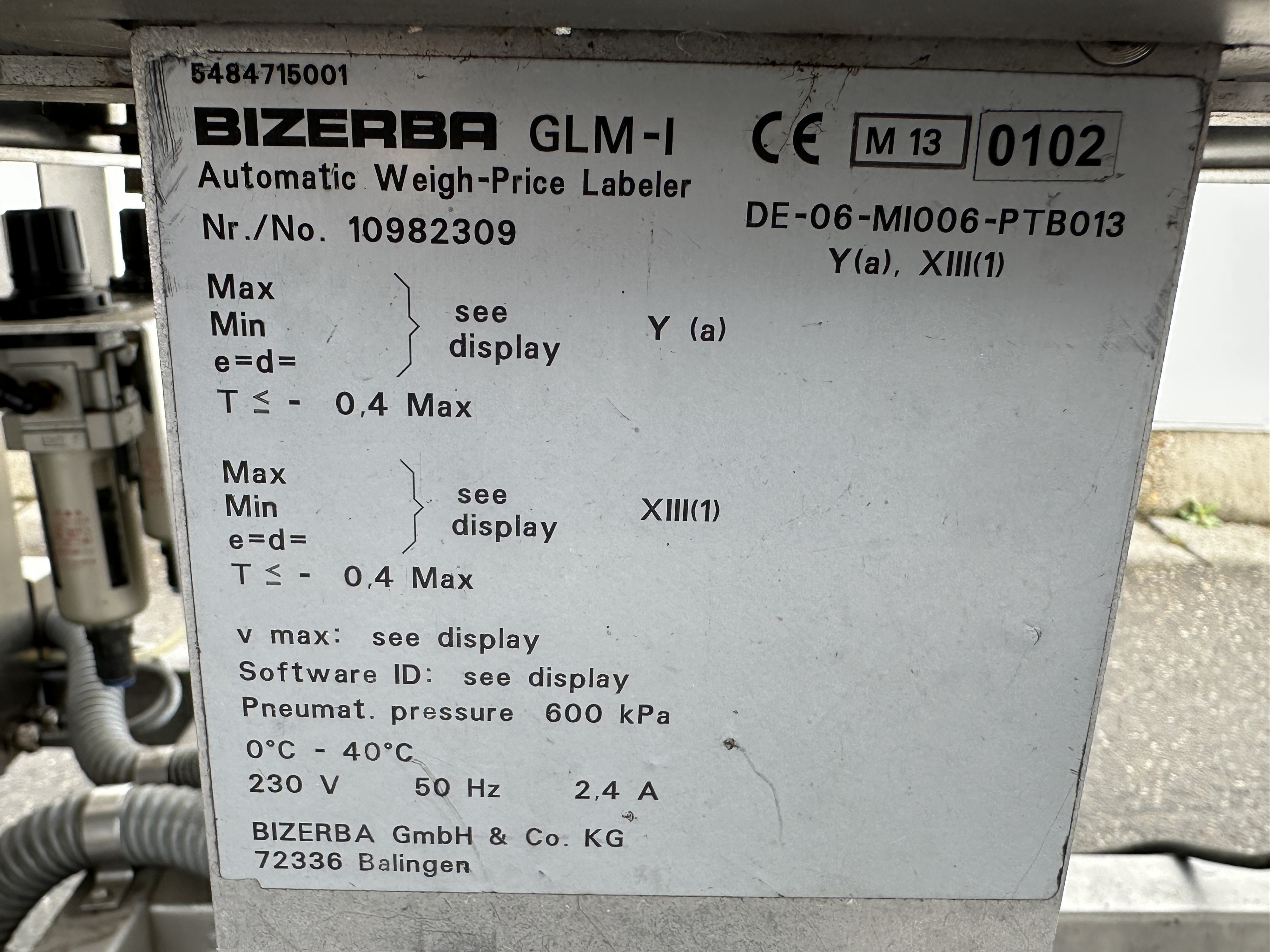 Bizerba GLM-I 100 Оборудование контрольного взвешивания