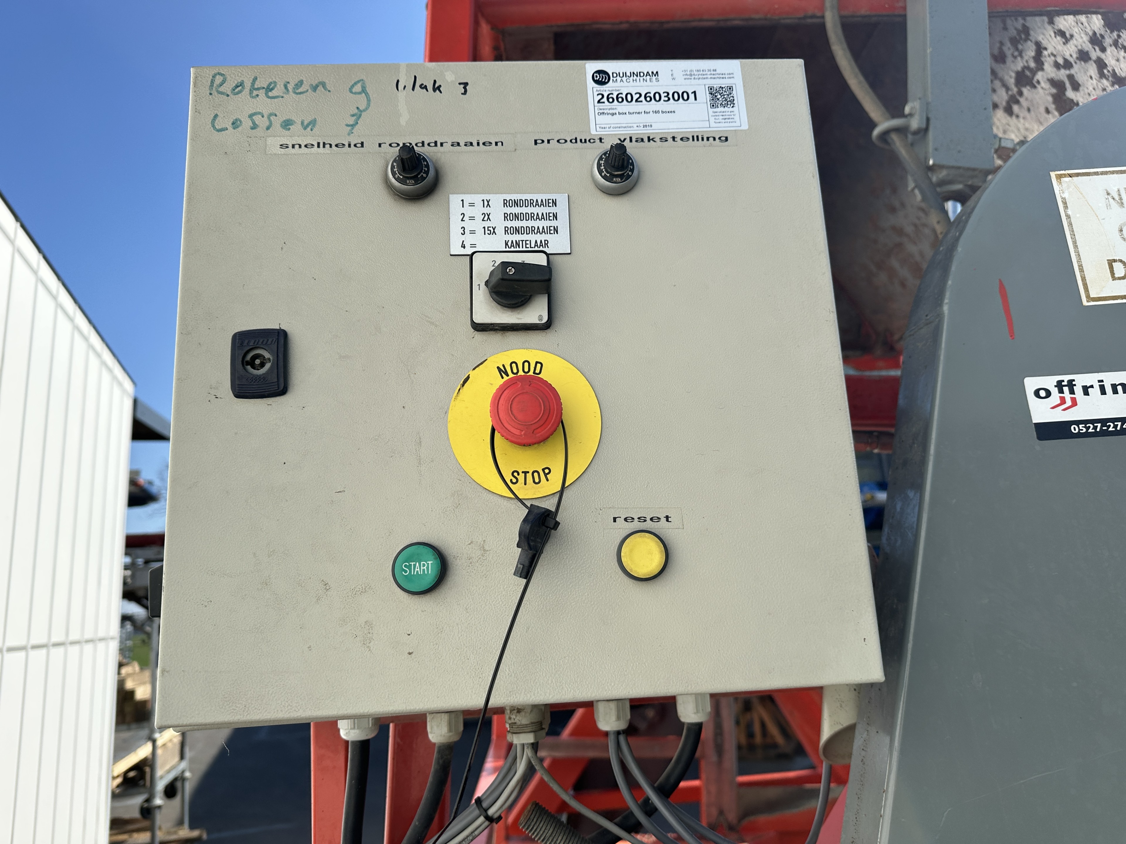Offringa Rotator 1600 Оборотчик ящиков 160 см с функцией разгрузки