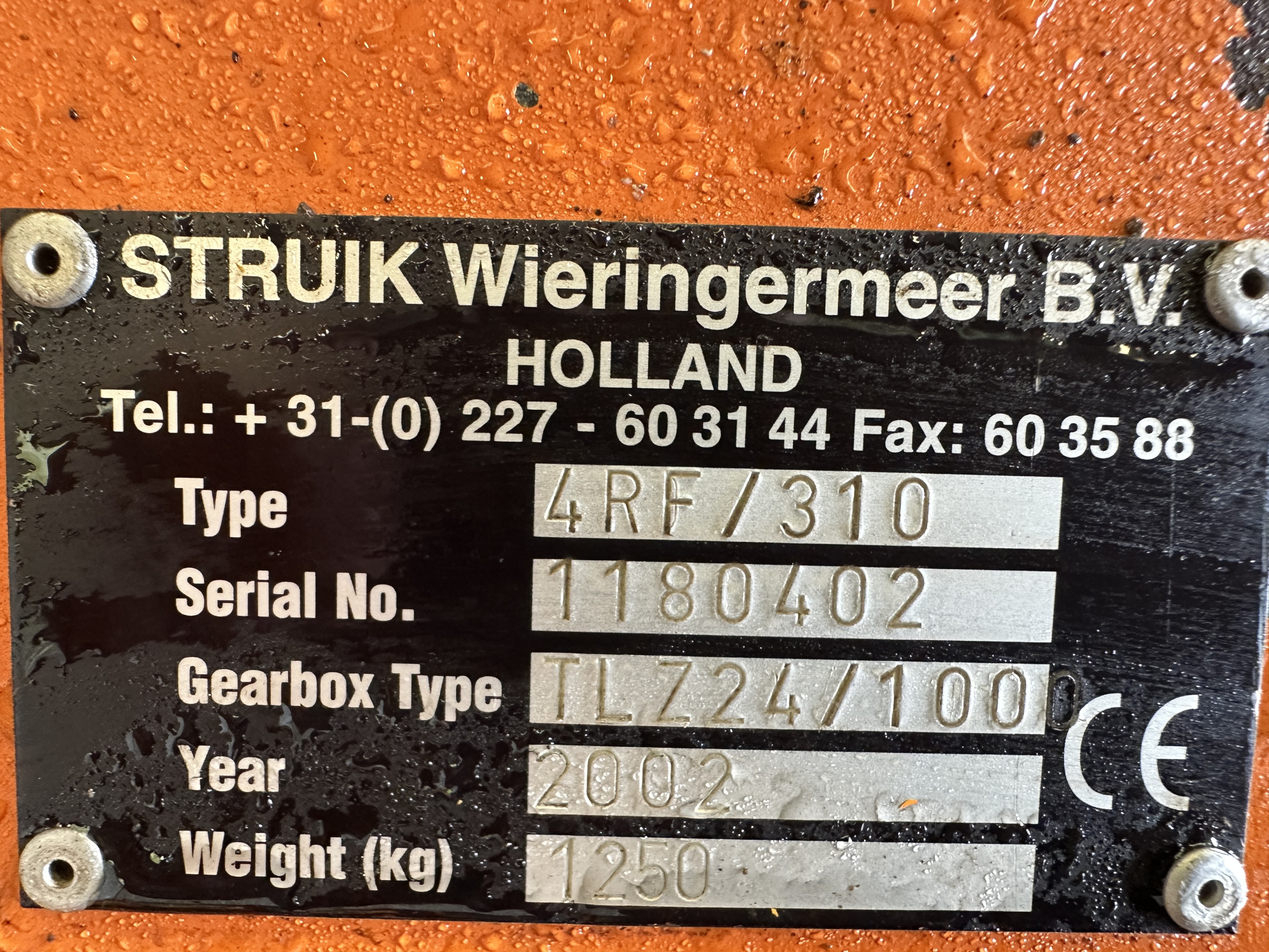 Struik VariX 4RF/310 Фрезерный культиватор с формовочным устройством для холмов 4 x 75 см