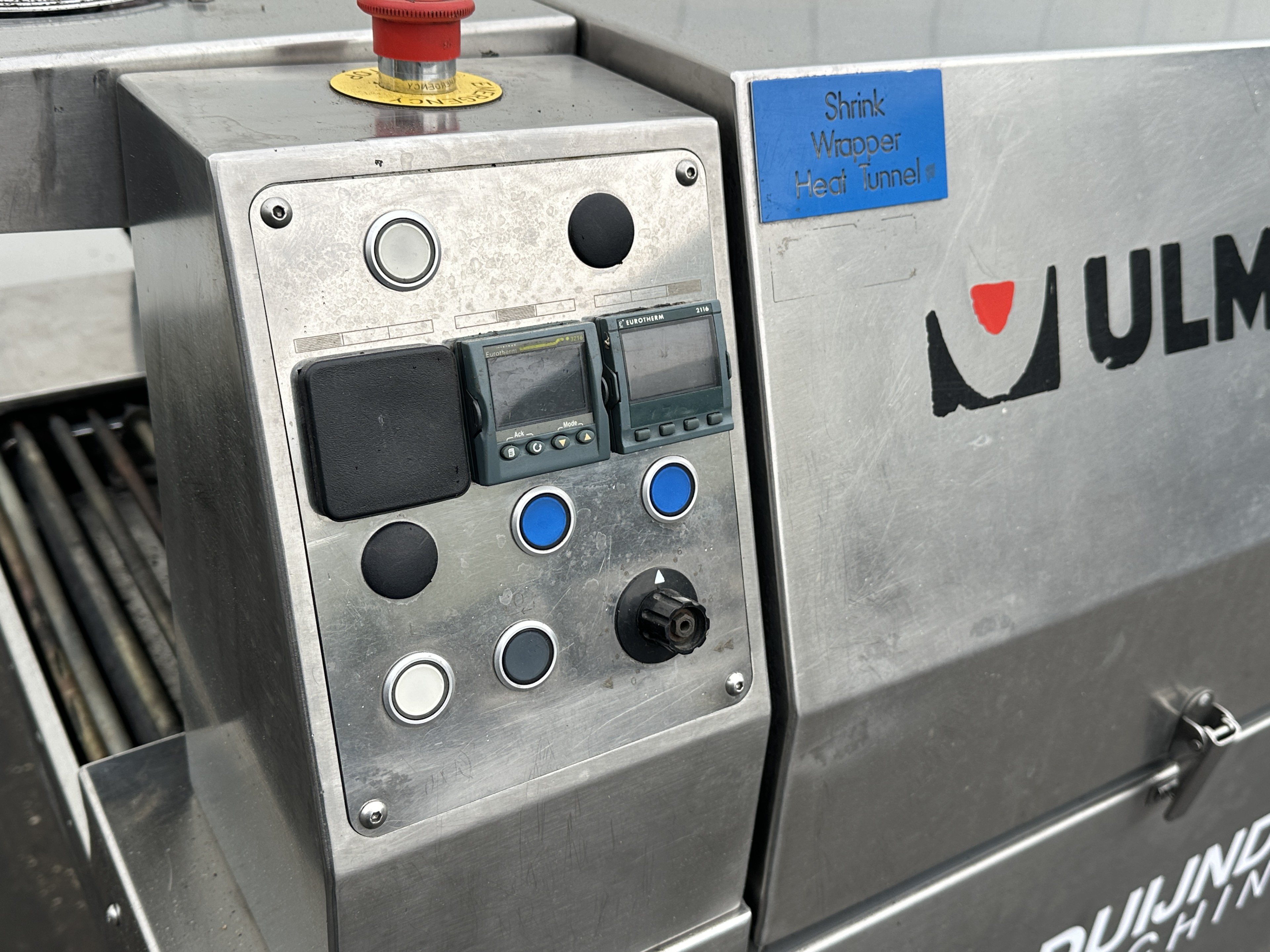 Ulma HRX-400 термоусадочный туннель для упаковочной машины, предназначенной для термоусадочной пленки.
