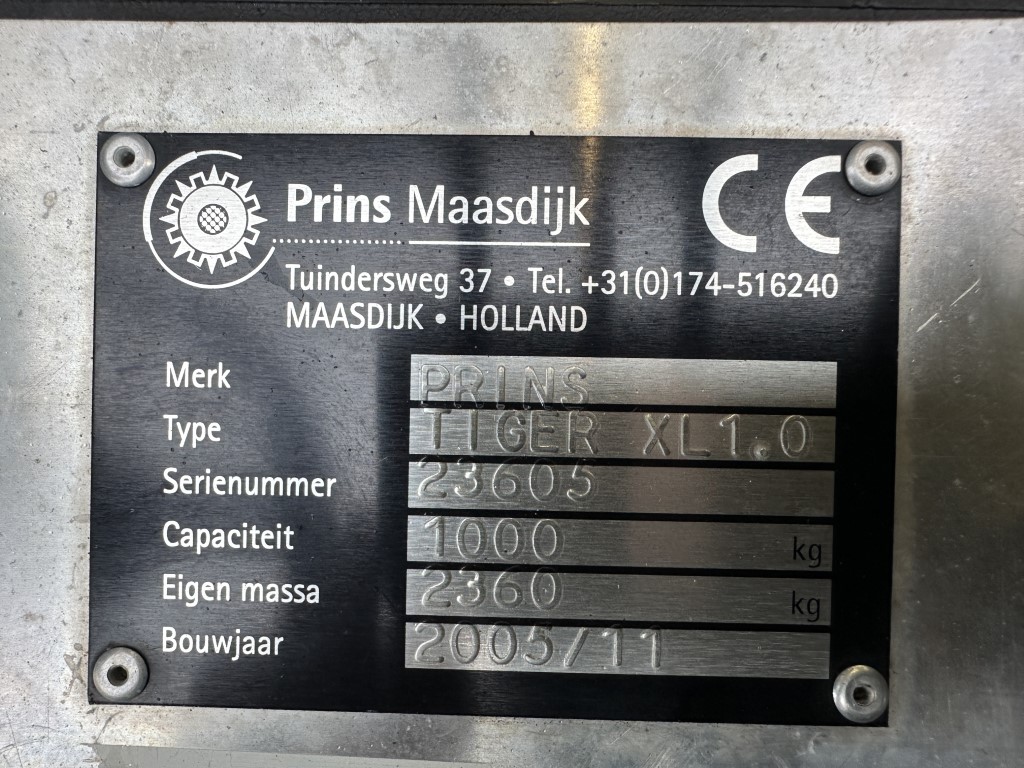 Prins Tiger XL 1.0 Вилочный погрузчик 2005 г. сжиженный газ