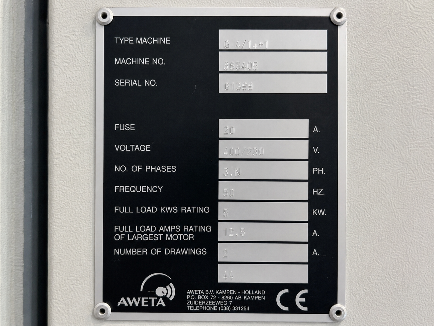 Aweta G4-14+1 ������������ ��� ���������� ����� � ������������������ ����������� �������