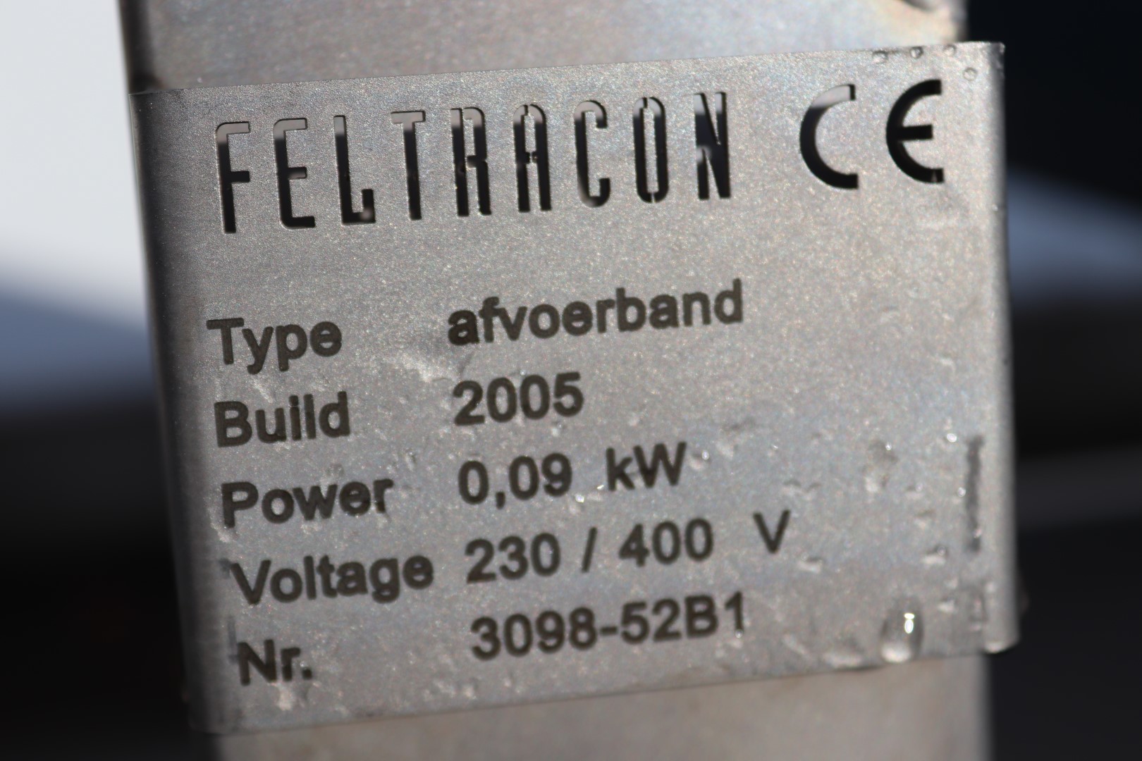Feltracon stainless steel elevator 220 x 80 cm