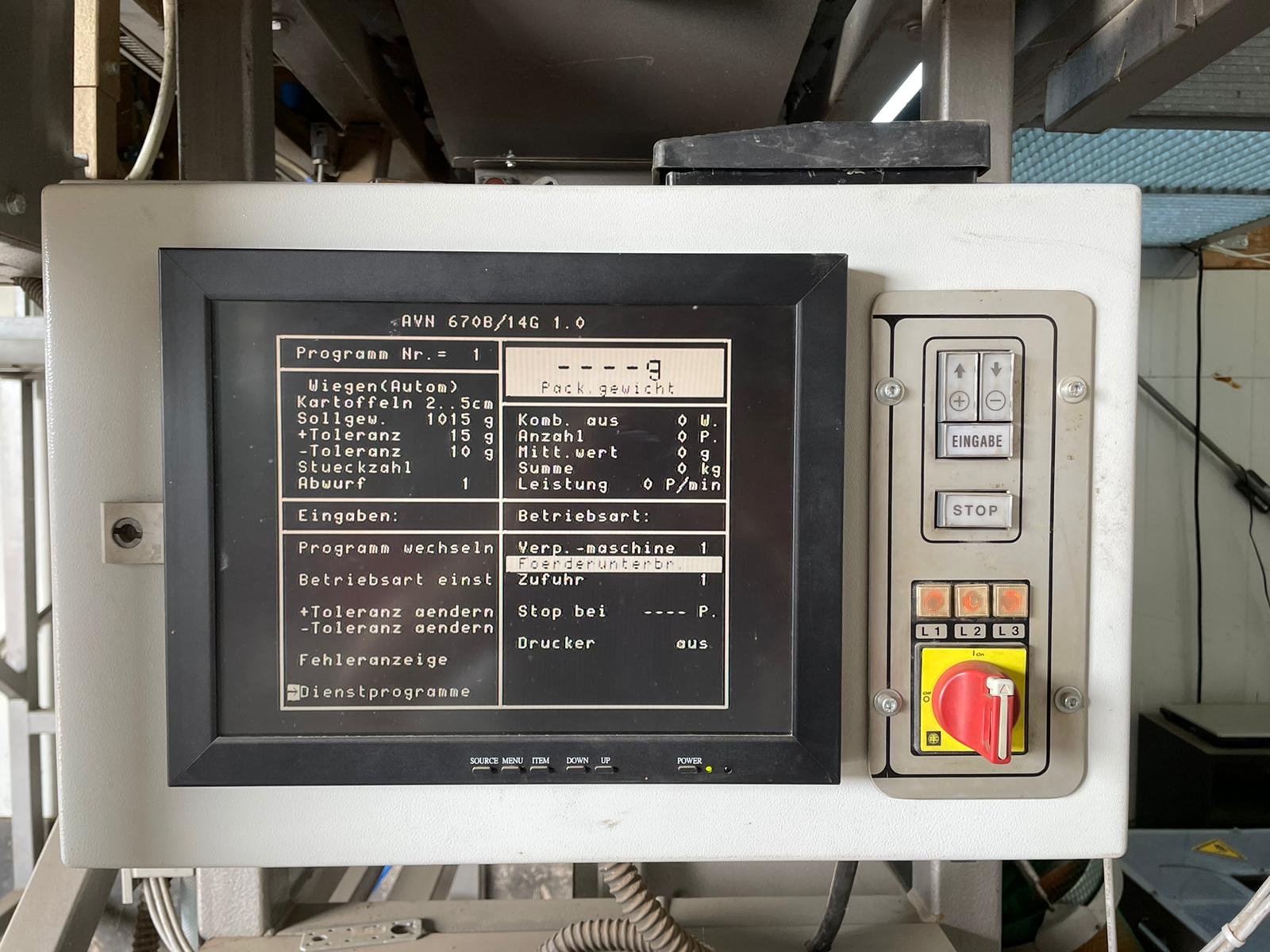 Affeldt weighing machine with C-Pack net clipper
