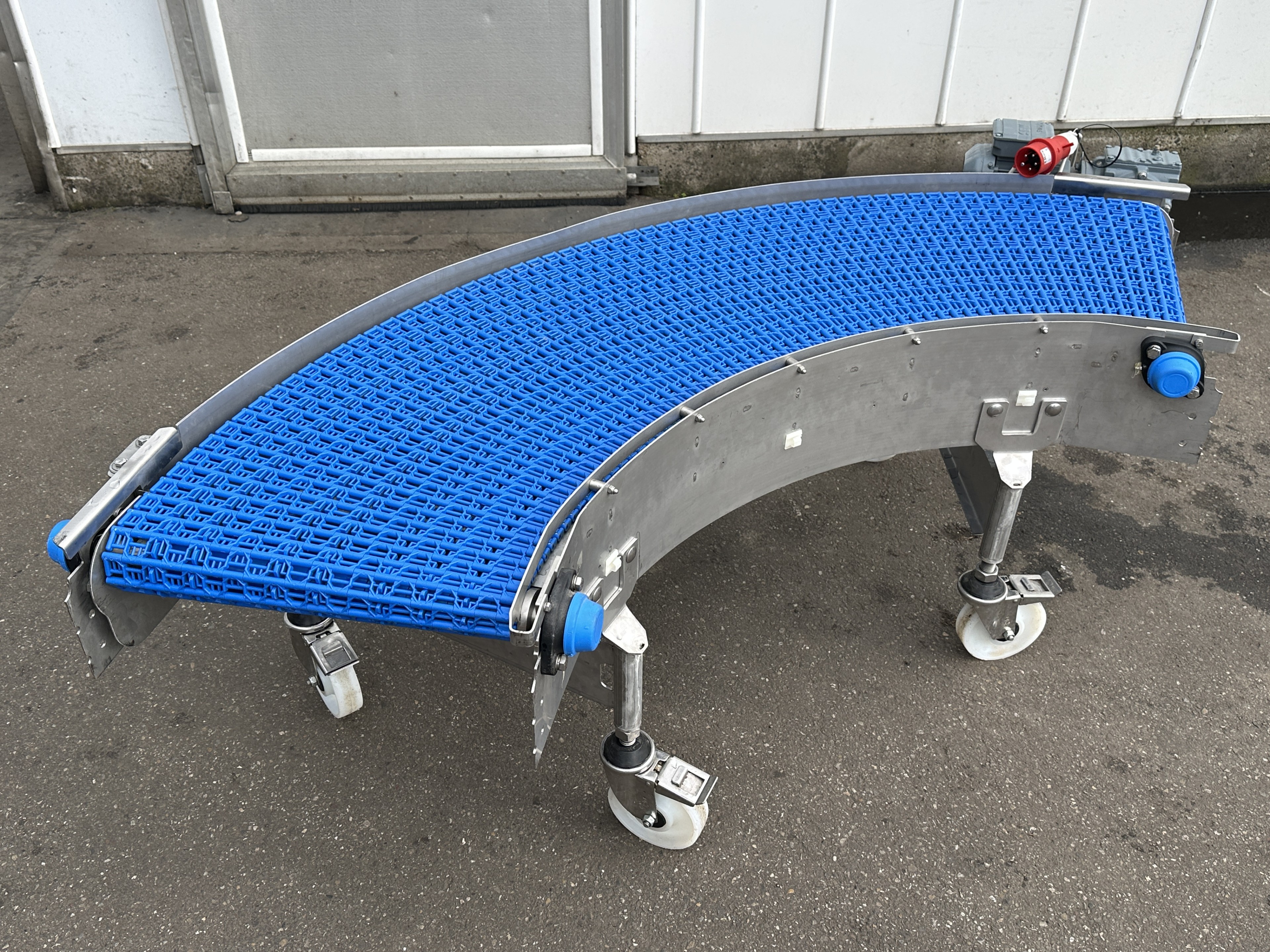 Jansen metal products Криволинейный конвейер нержавеющая сталь, ширина 50 см, угол 90°