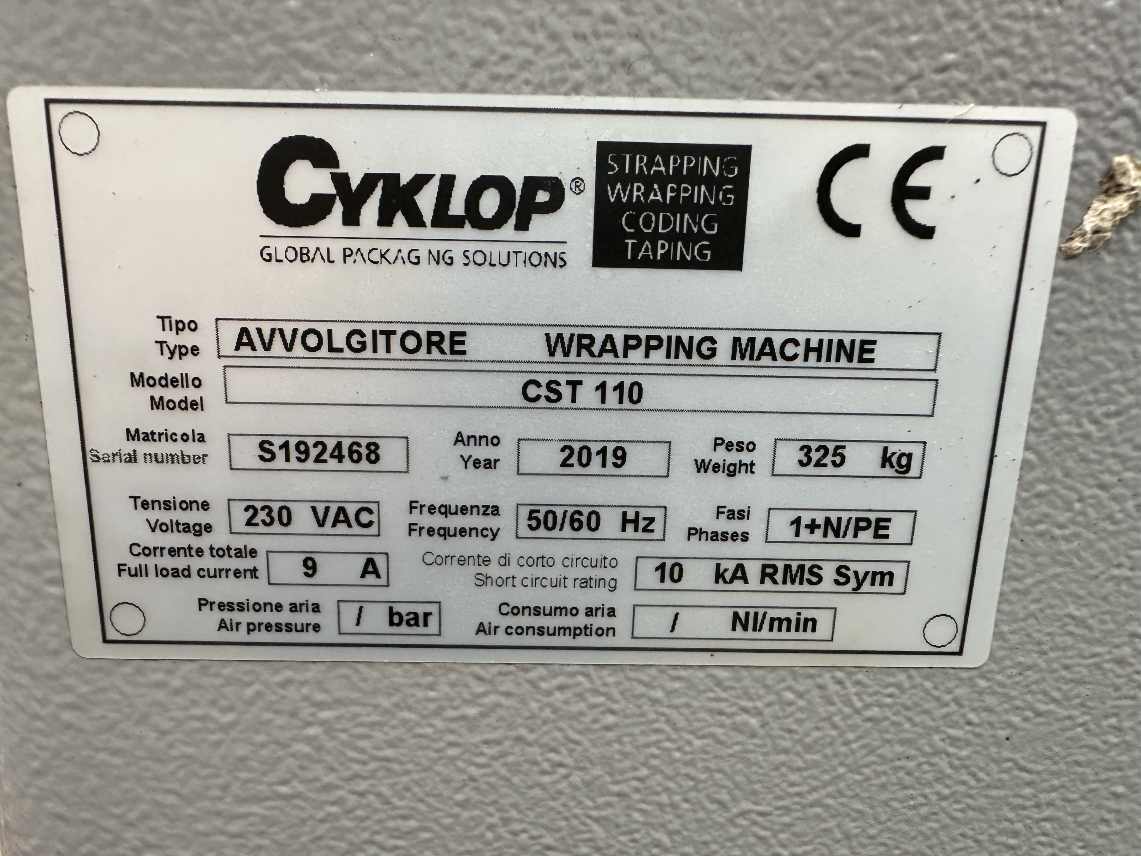 Cyklop CST110 Оборудование для упаковки в пленку полуавтоматический упаковщик поддонов