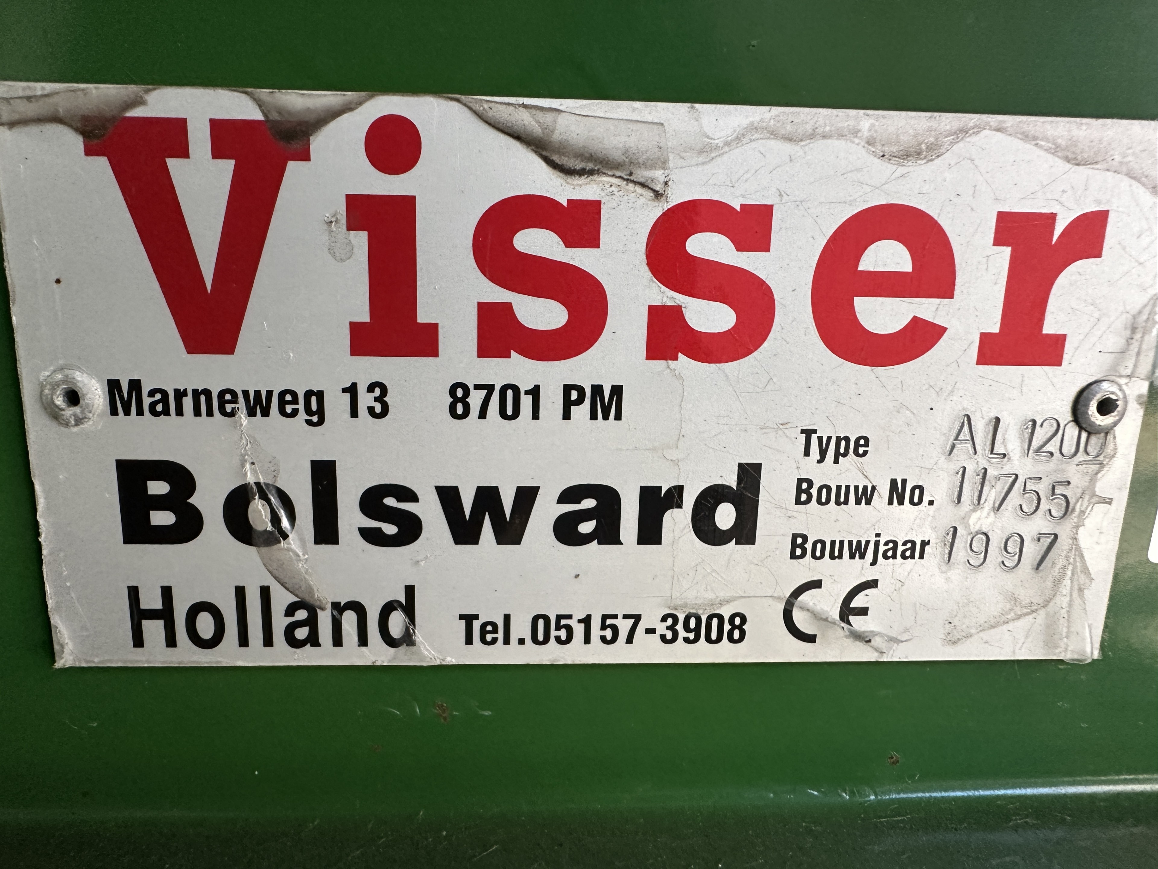 Visser AL1200 Приемный бункер