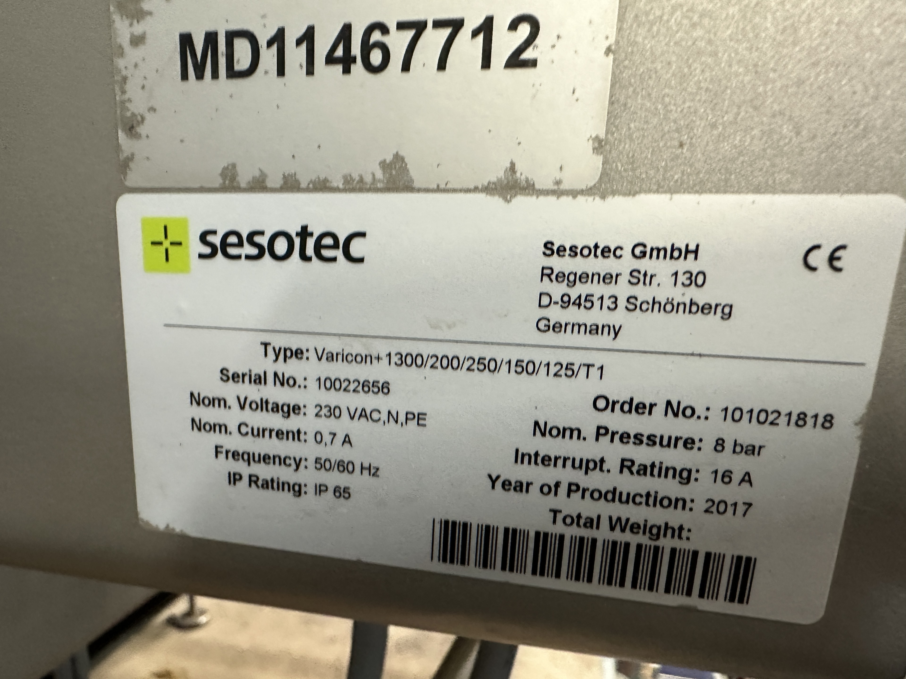 Bizerba Sesotec Varicon +1300/200/250/150/125/T1 Металлодетектор с воздуходувкой