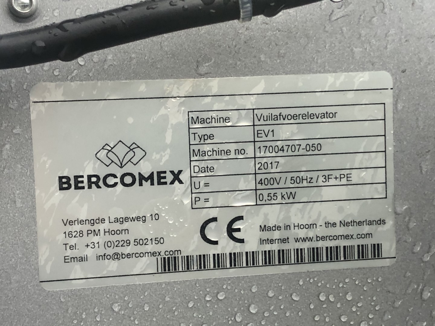 Элеватор Bercomex тип EV1