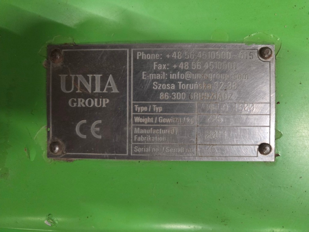 Unia Wega 1600 Картофелеуборочный комбайн ширина 160 см