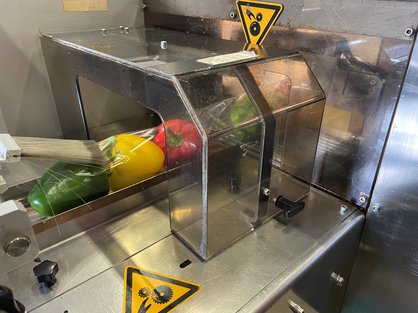 Affeldt weighing machine with GNA flowpacking machine for bell peppers