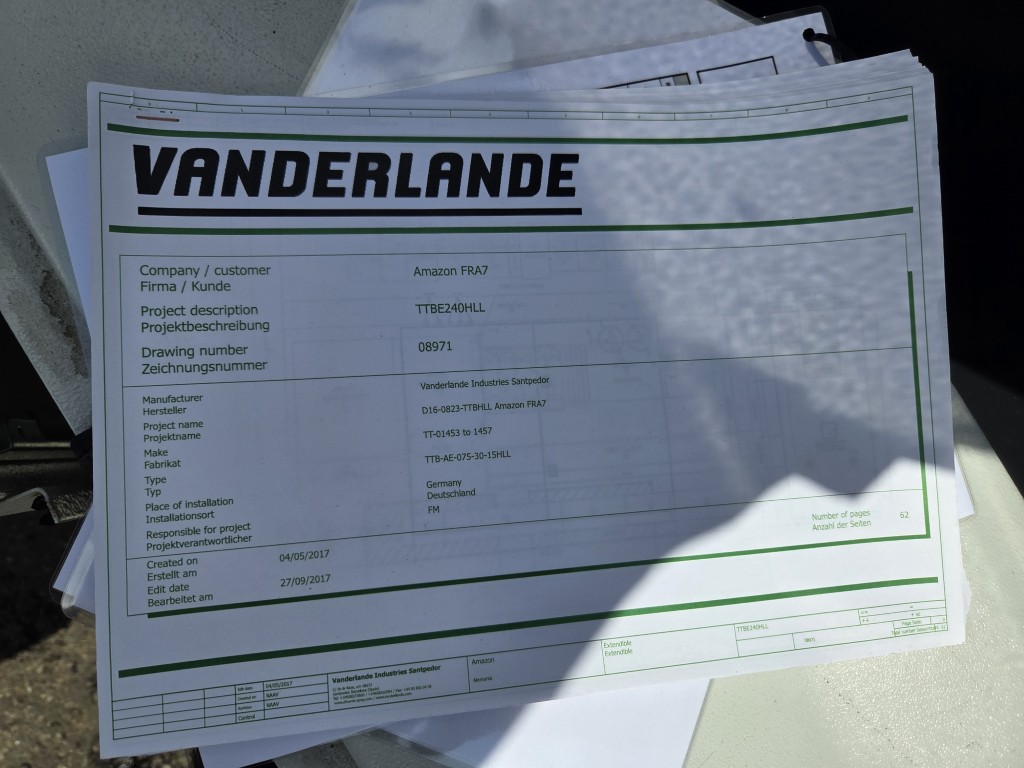 Vanderlande TTB - 800 - 4x24 - MIH 4-секционный телескопический конвейер, 2400 x 80 см