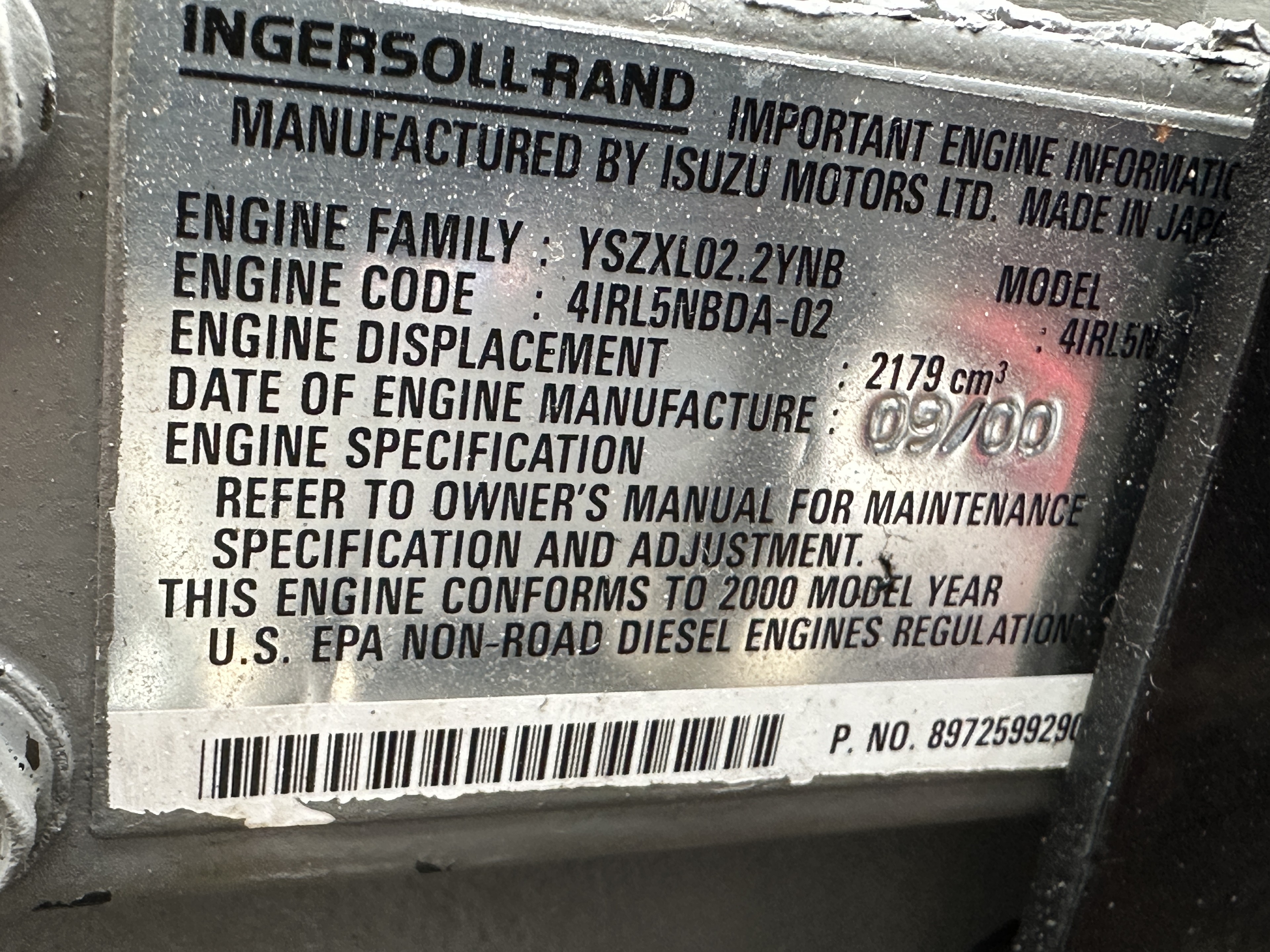 Ingersoll-Rand 7/41 Компрессор дизельный винтовой воздушный компрессор,
