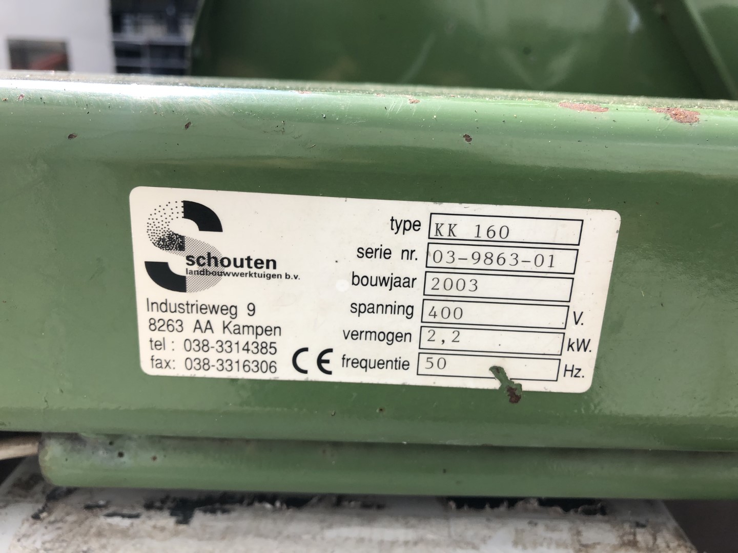 Самосвал ящиков Schouten kk160