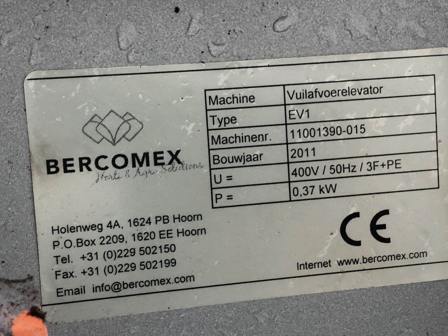 Элеватор Bercomex тип EV1