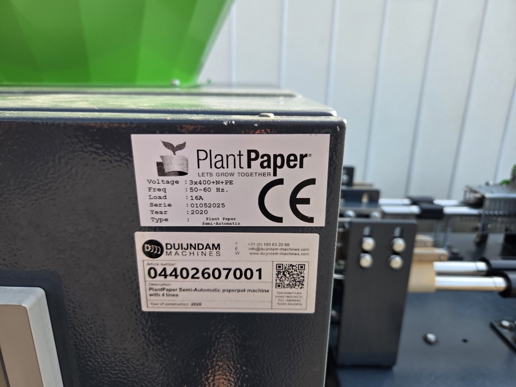Ellepot PlantPaper Semi-Automatic Машина для изготовления бумажных горшков 4 полосы