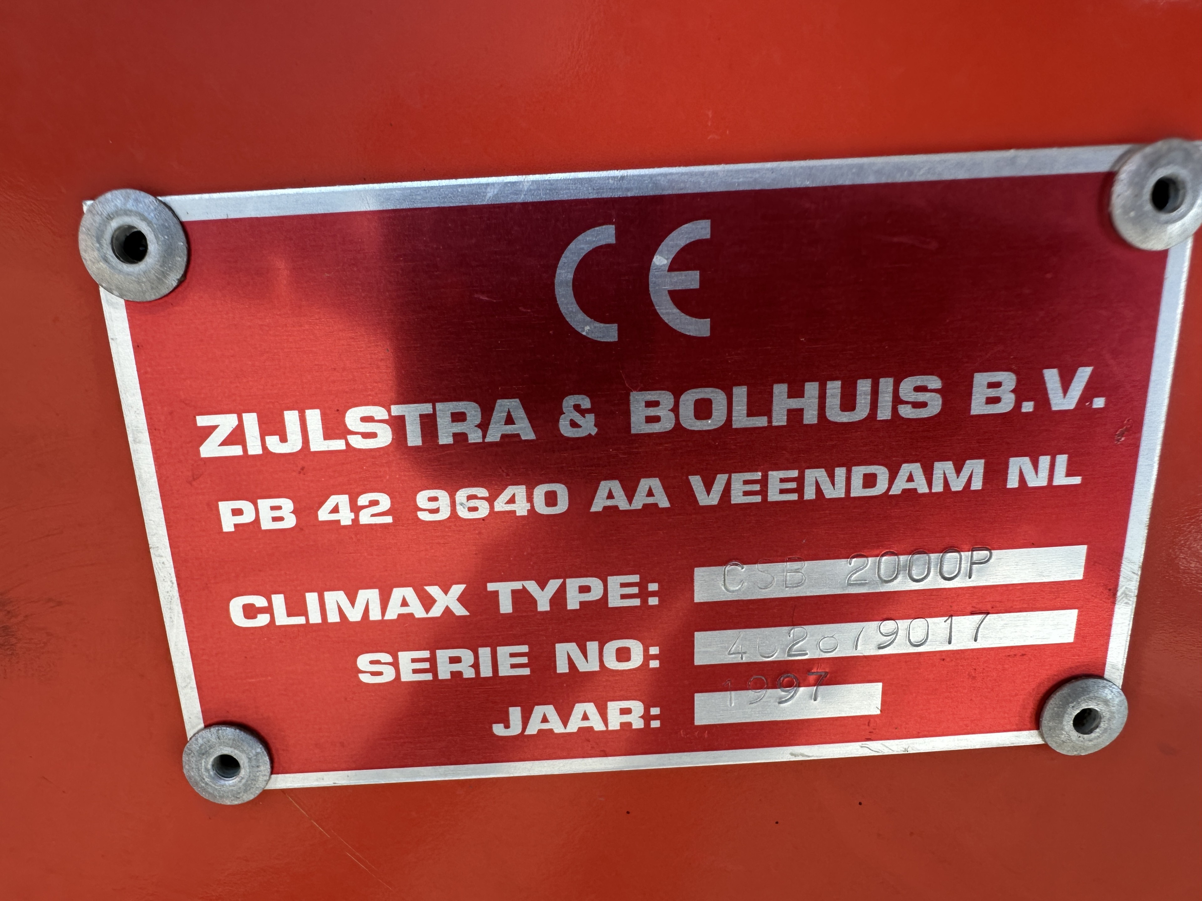 Climax CSB 2000P Приемный бункер