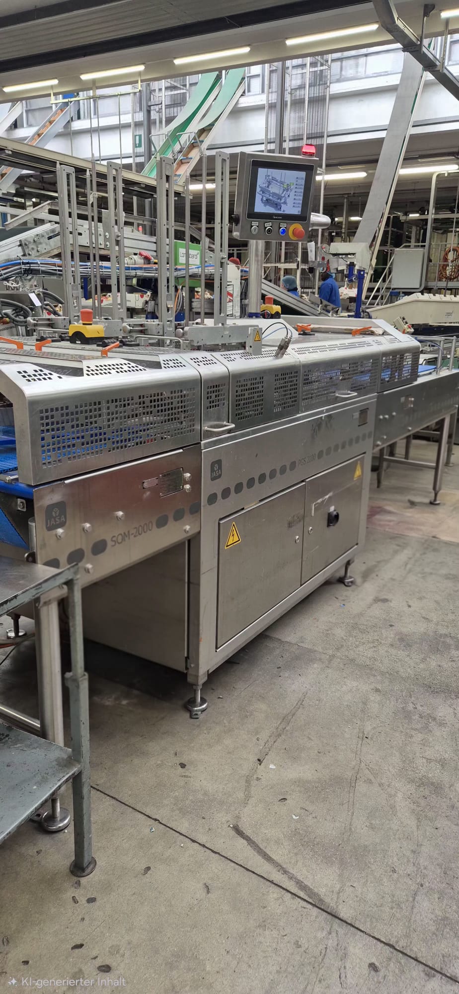 Jasa PGS 2100 + SOM-2000 Двухполосная машина для упаковки в картонные лотки