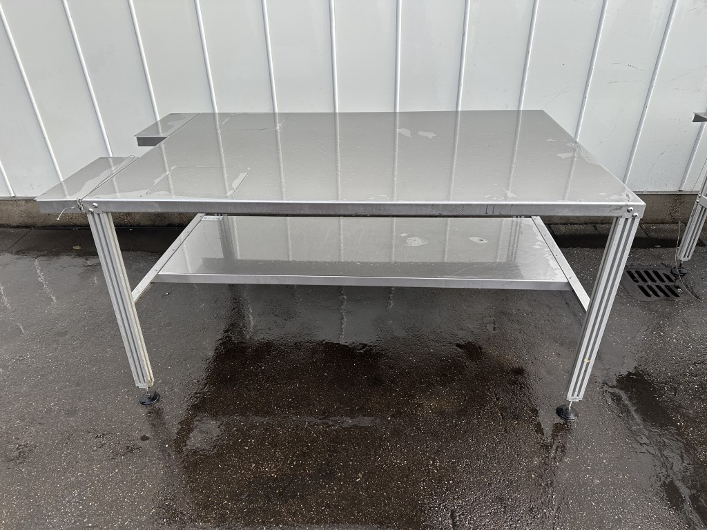Martin Stolze Рабочий стол из нержавеющей стали с алюминиевыми ножками 196 x 120 см