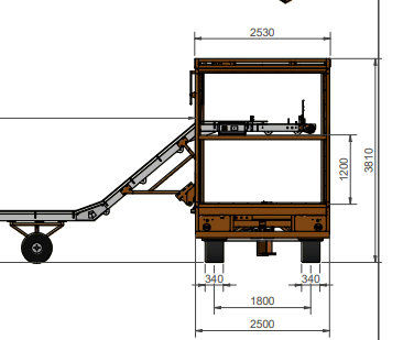 Van den Beucken aluminium harvesting conveyor