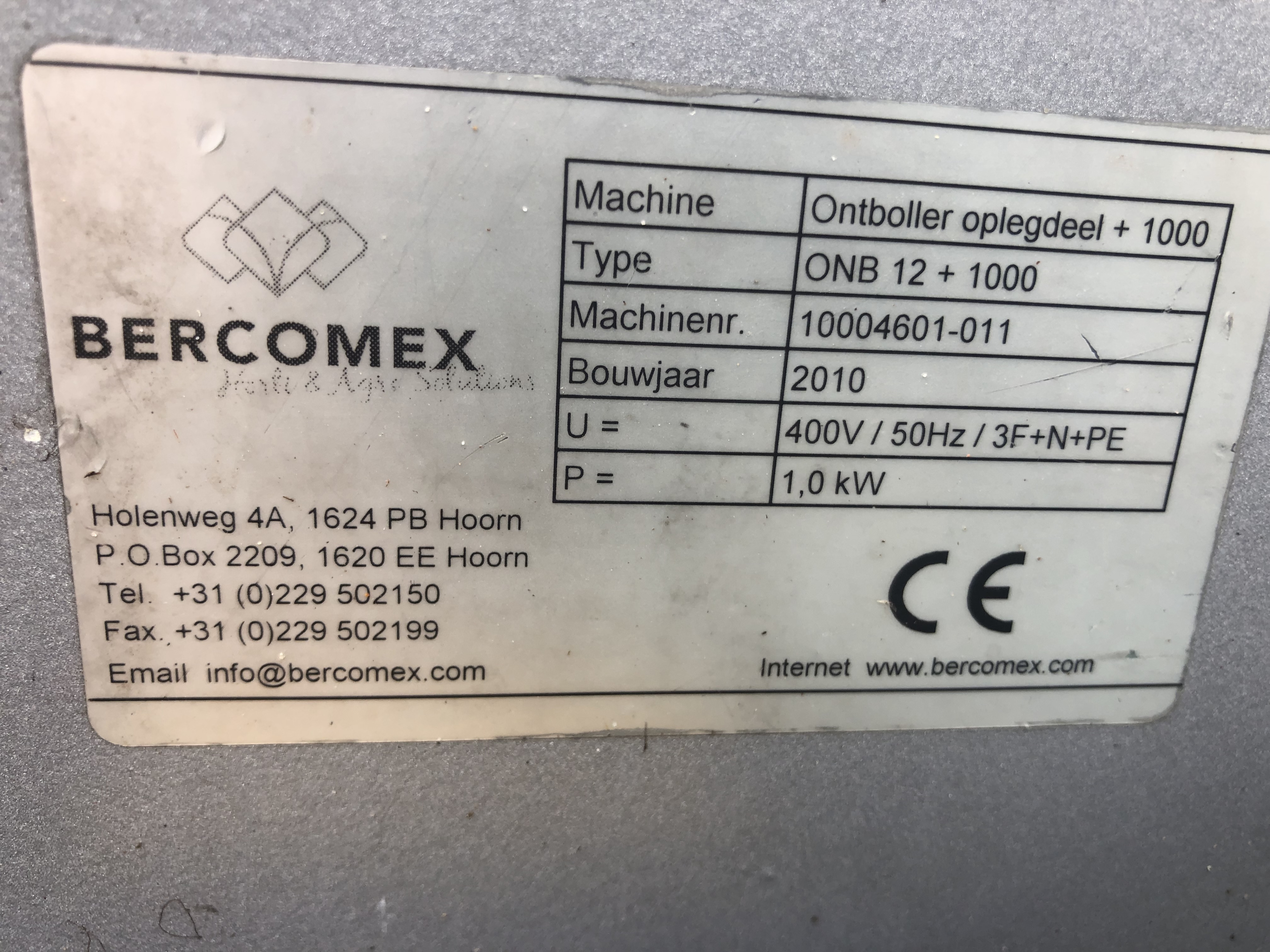 ������ ��� �������� ������� ��������� Bercomex ONB 12