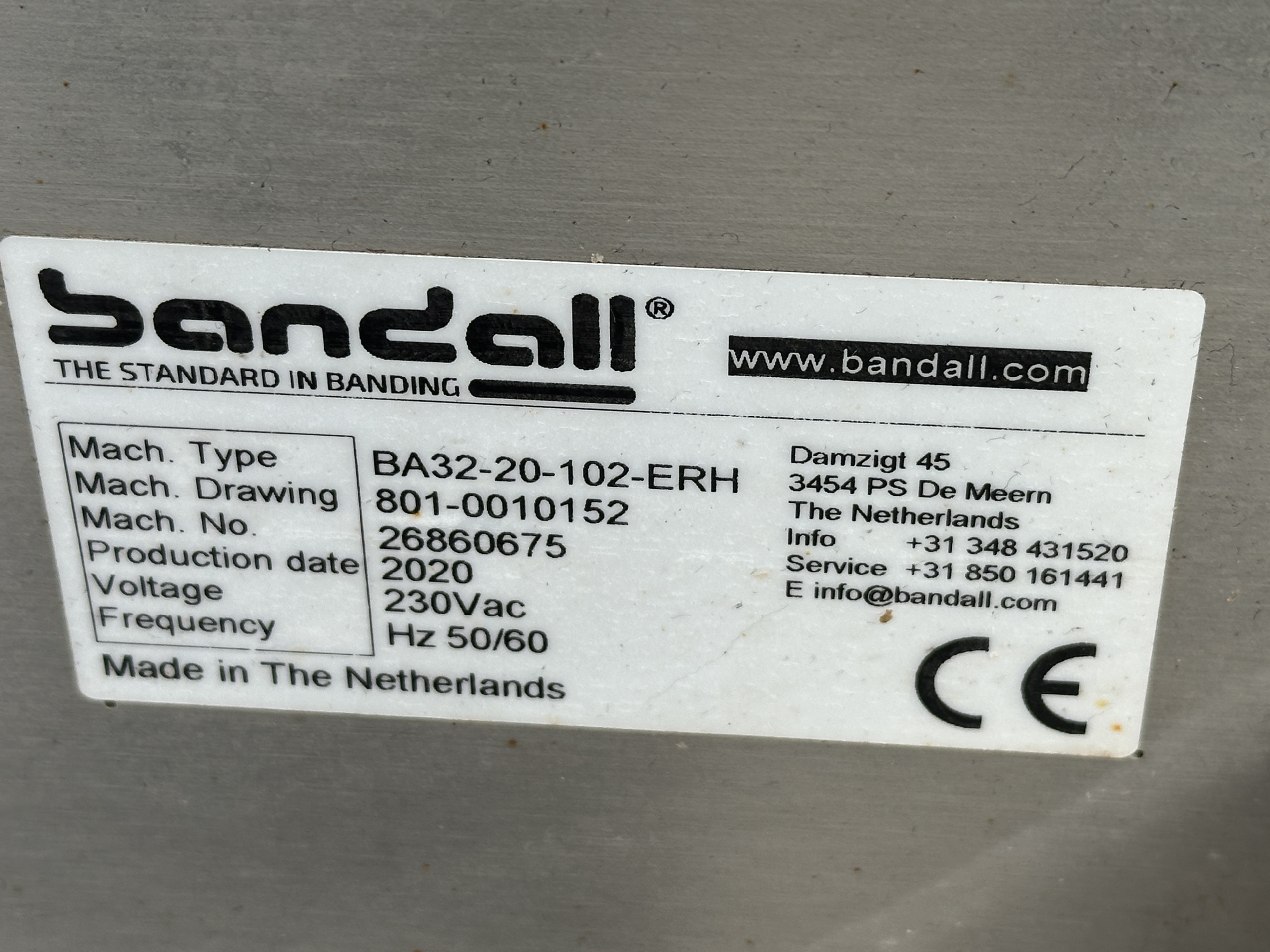 Bandall BA32/20-102ERH бандеровочная машина 2020 год