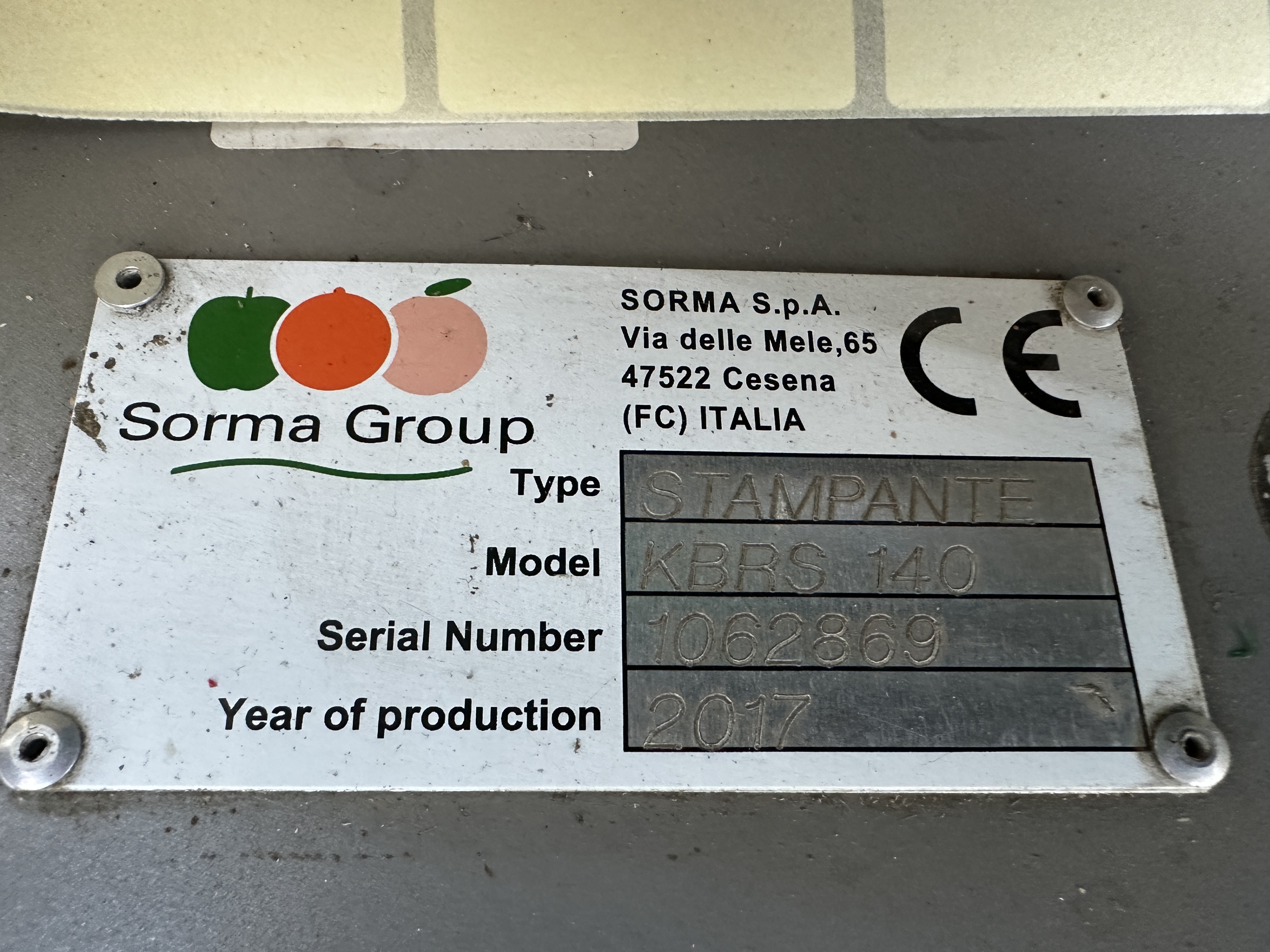 Sorma BRS-134 вертикальная упаковочная машина для Girsac, Sormapack и Sormabag