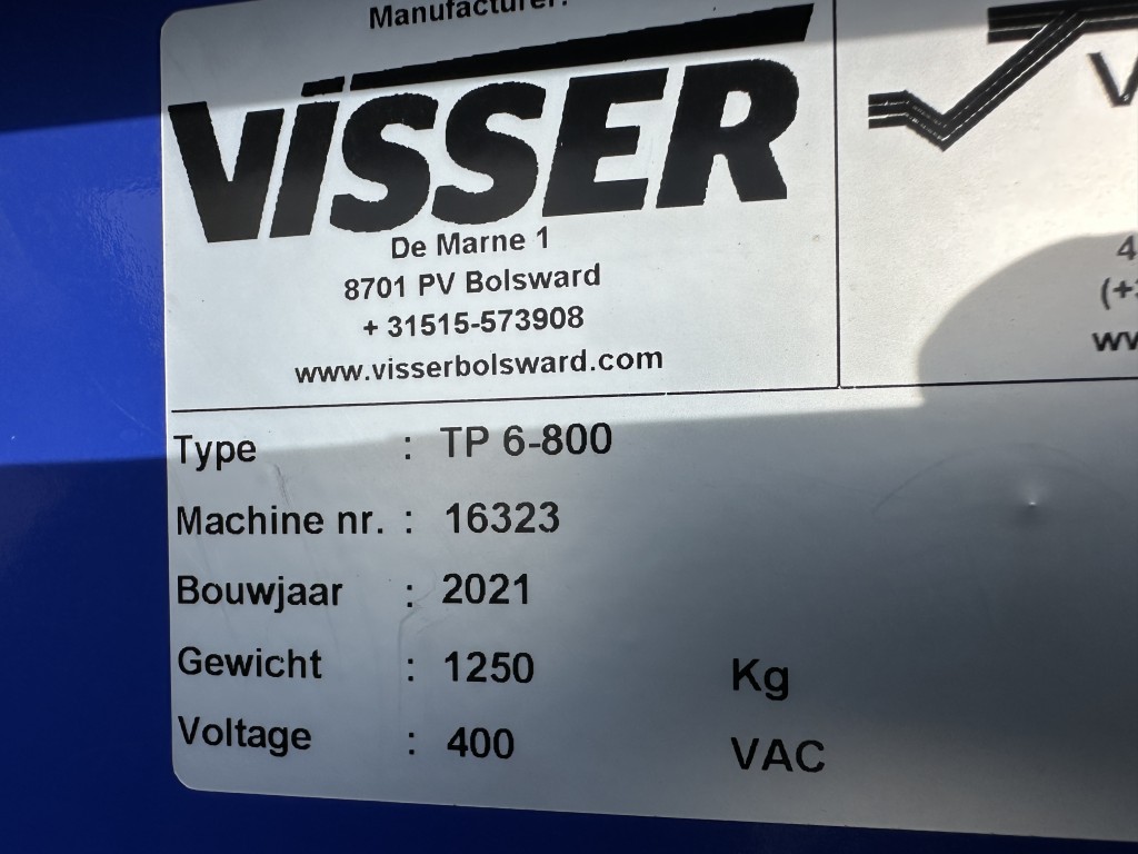 Visser TP 6-800 Элеваторный конвейер мобильный