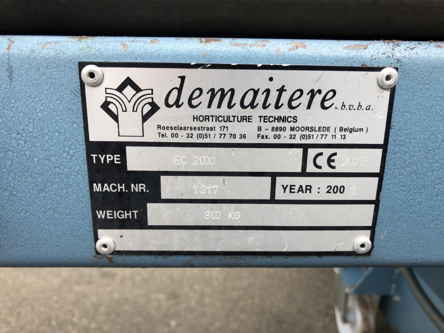 Машина для наполнения лотков Demtec Demaitere EC2000
