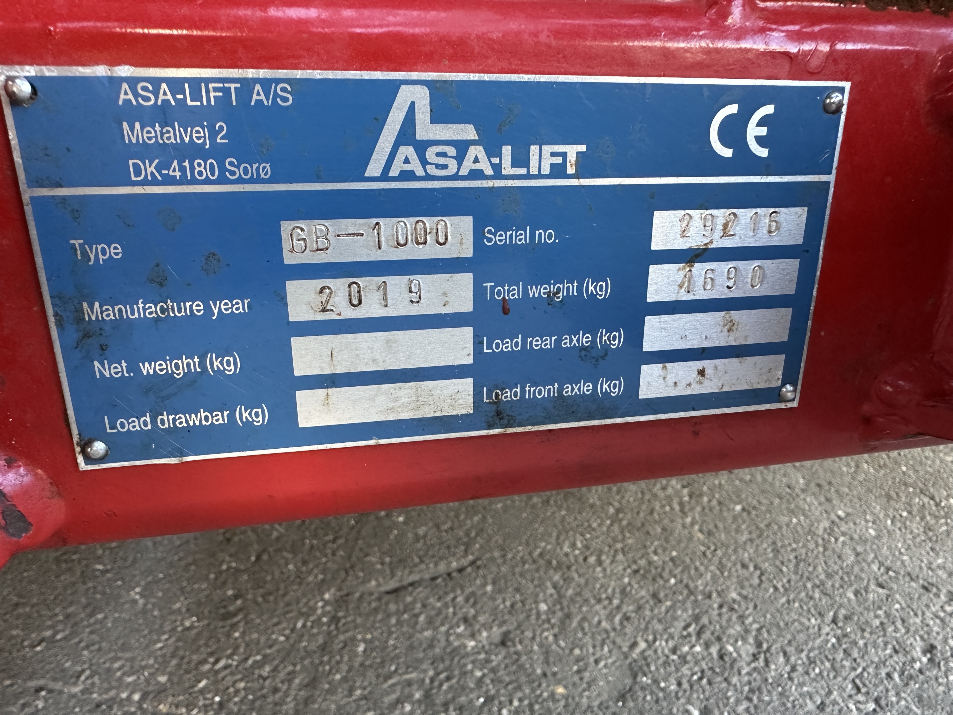 Asa-Lift GB100 Фасолеуборочный комбайн 1 ряд