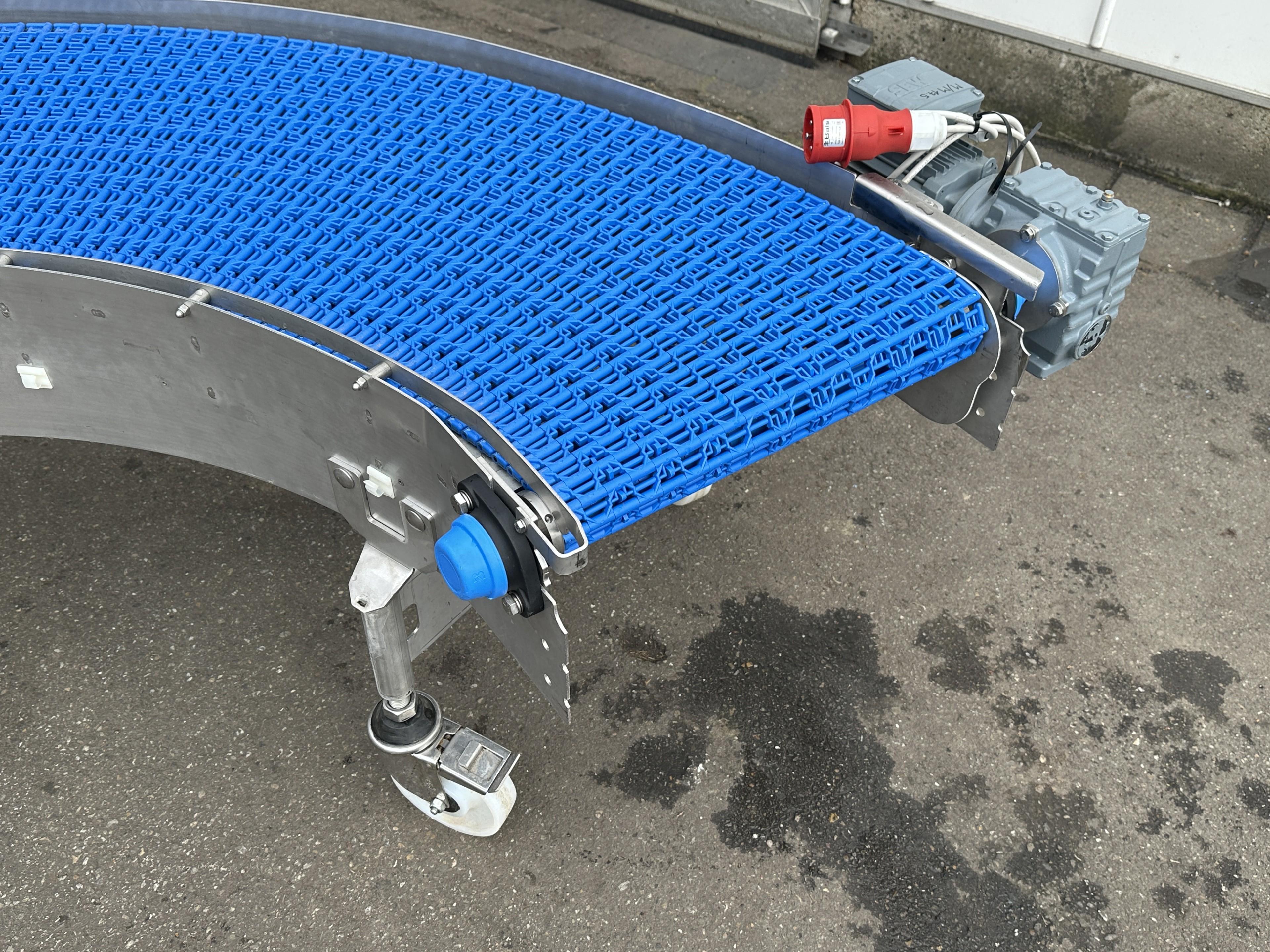 Jansen metal products Криволинейный конвейер нержавеющая сталь, ширина 50 см, угол 90°