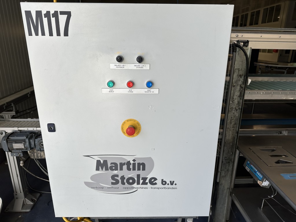 Martin Stolze Combi conveyor Производственная и упаковочная линия с 8 рабочими столами Marco с весами