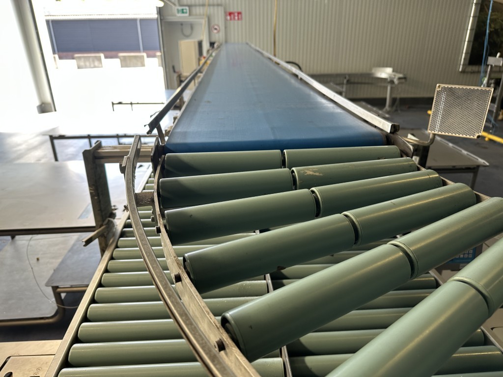 Martin Stolze Combi conveyor Производственная и упаковочная линия с 8 рабочими столами Marco с весами