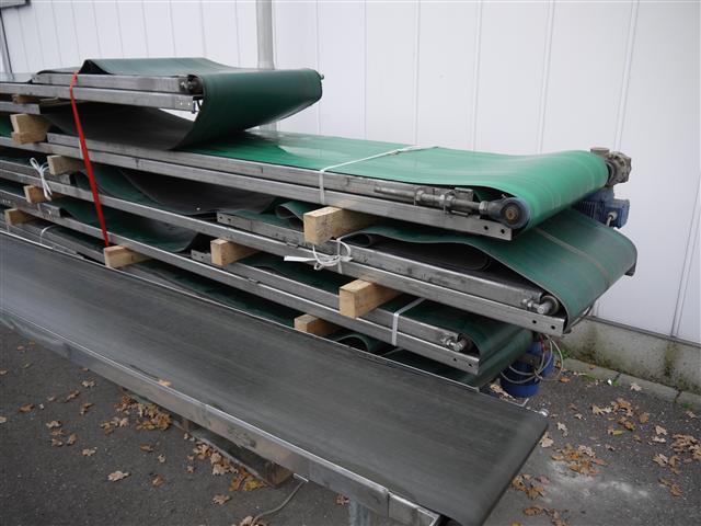 стальной конвейер из нержавеющей 890 см х 60 см шириной