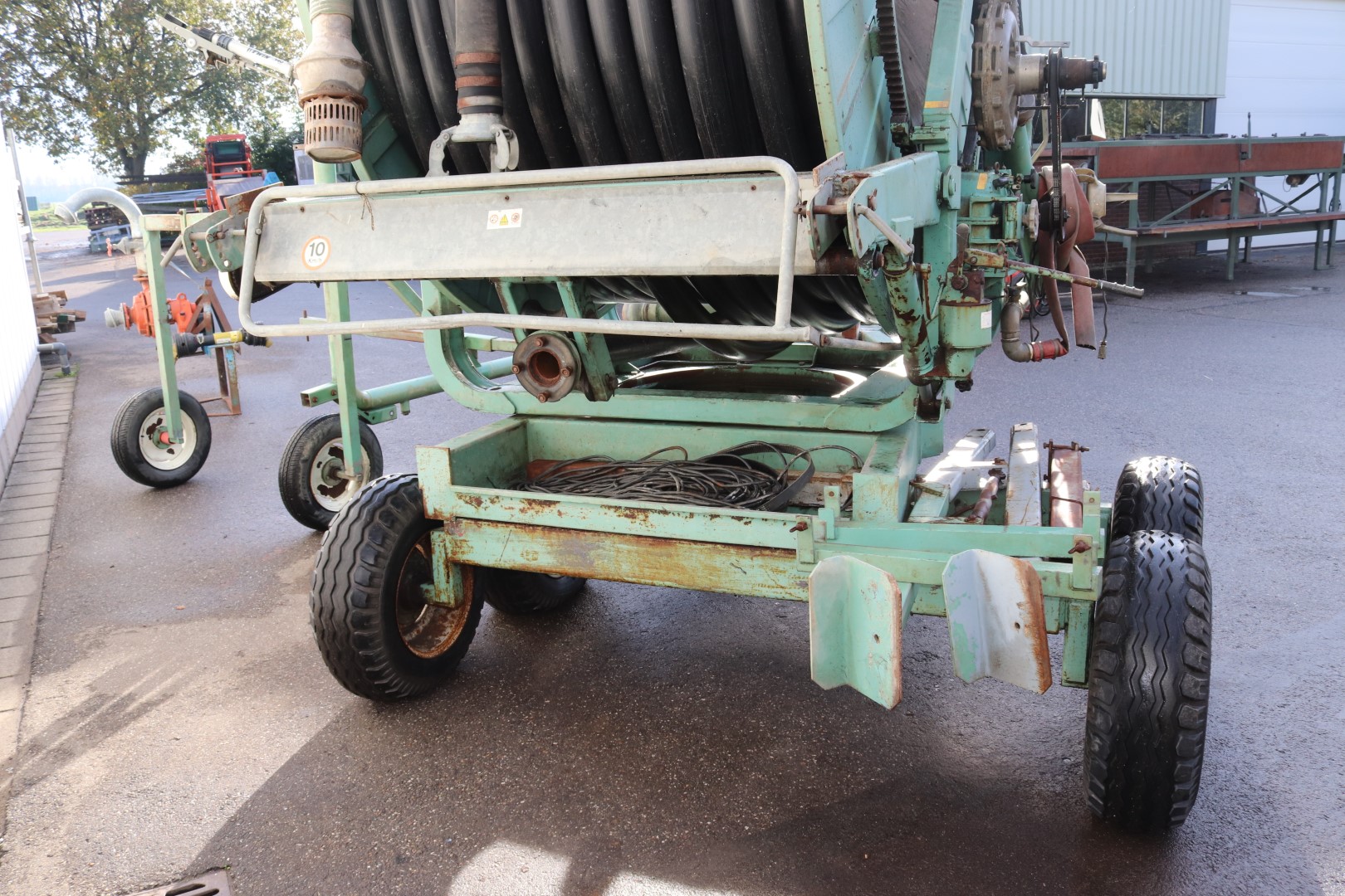 Ferbo irrigation hosereel 430 meter, 100 mm, with pump