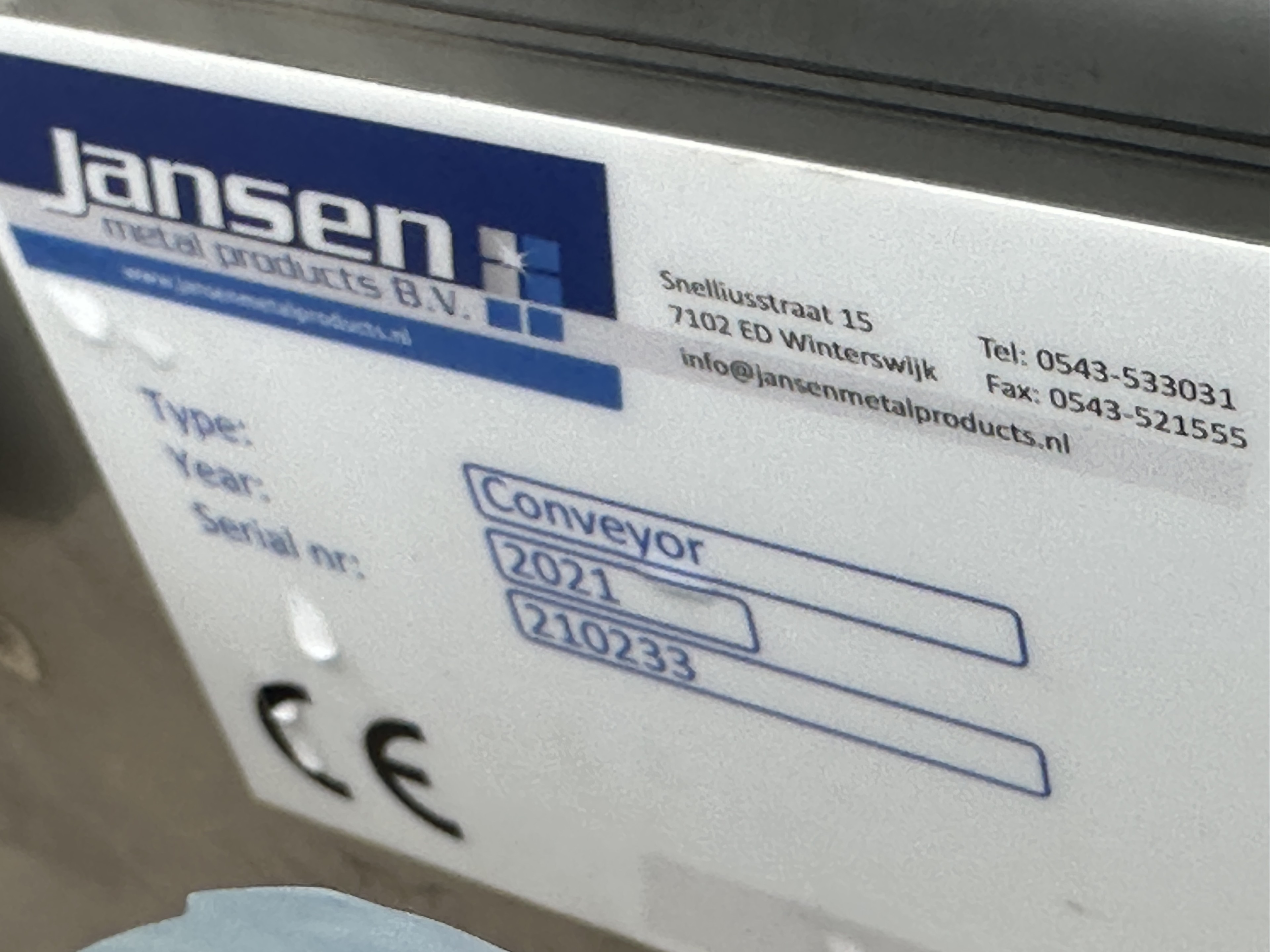 Jansen metal products конвейер нержавеющая сталь, 365 x 50 см