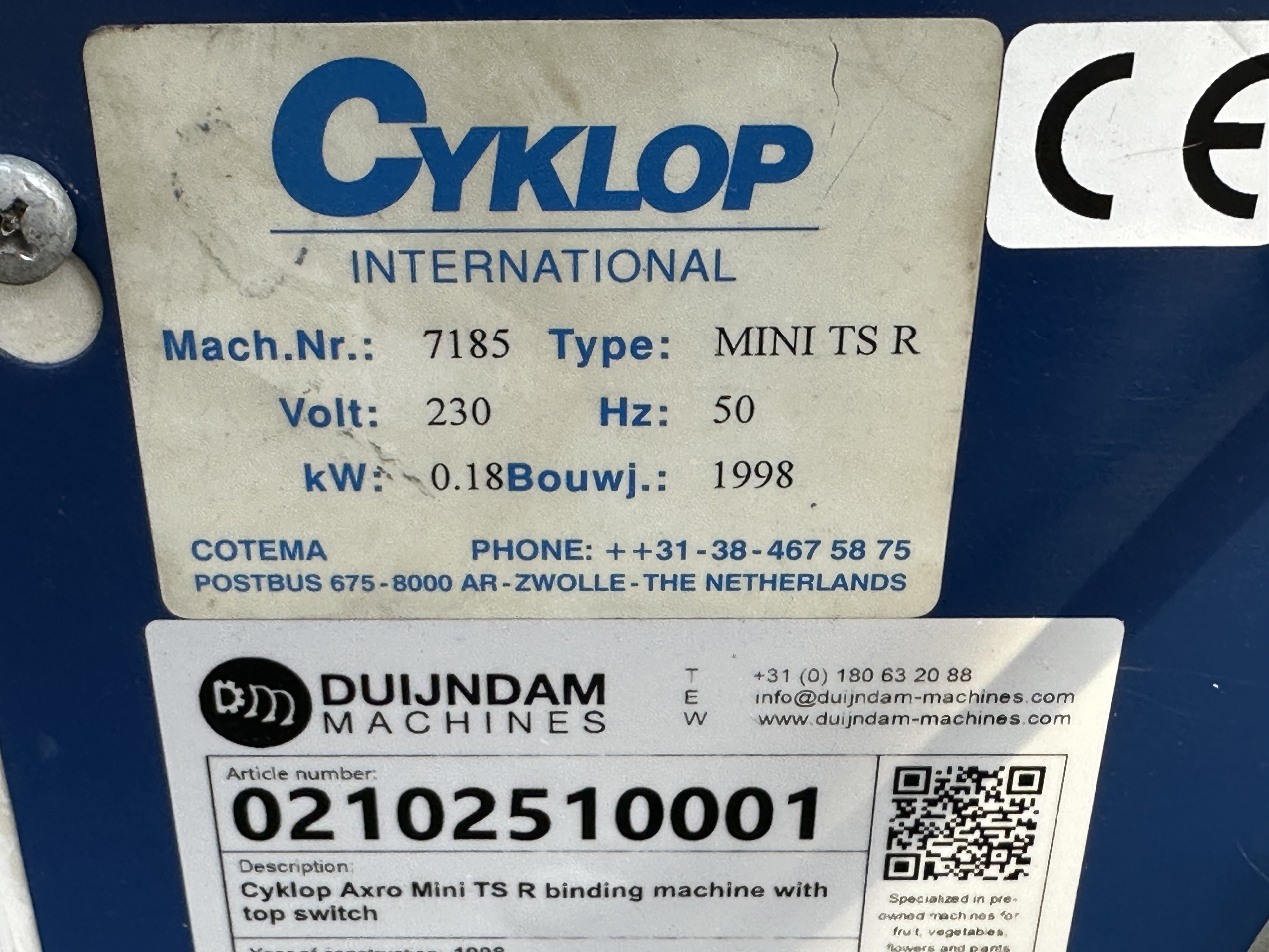 Cyklop Axro Mini TS R Переплетная машина