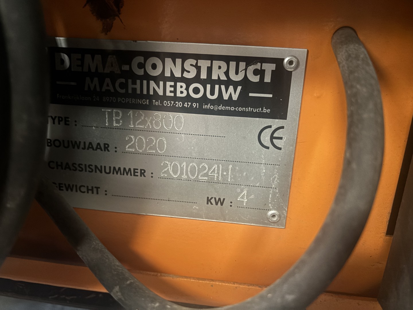 Dema TB12x800 Элеваторный конвейер 1200 x 80 см