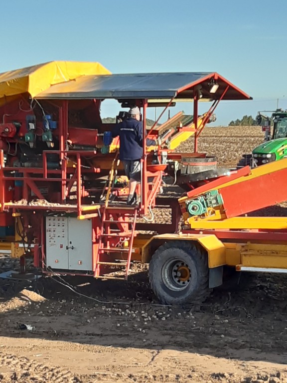 Spinnekop Combine Приемный бункер с очистителем, инспекционным конвейером и подъемником