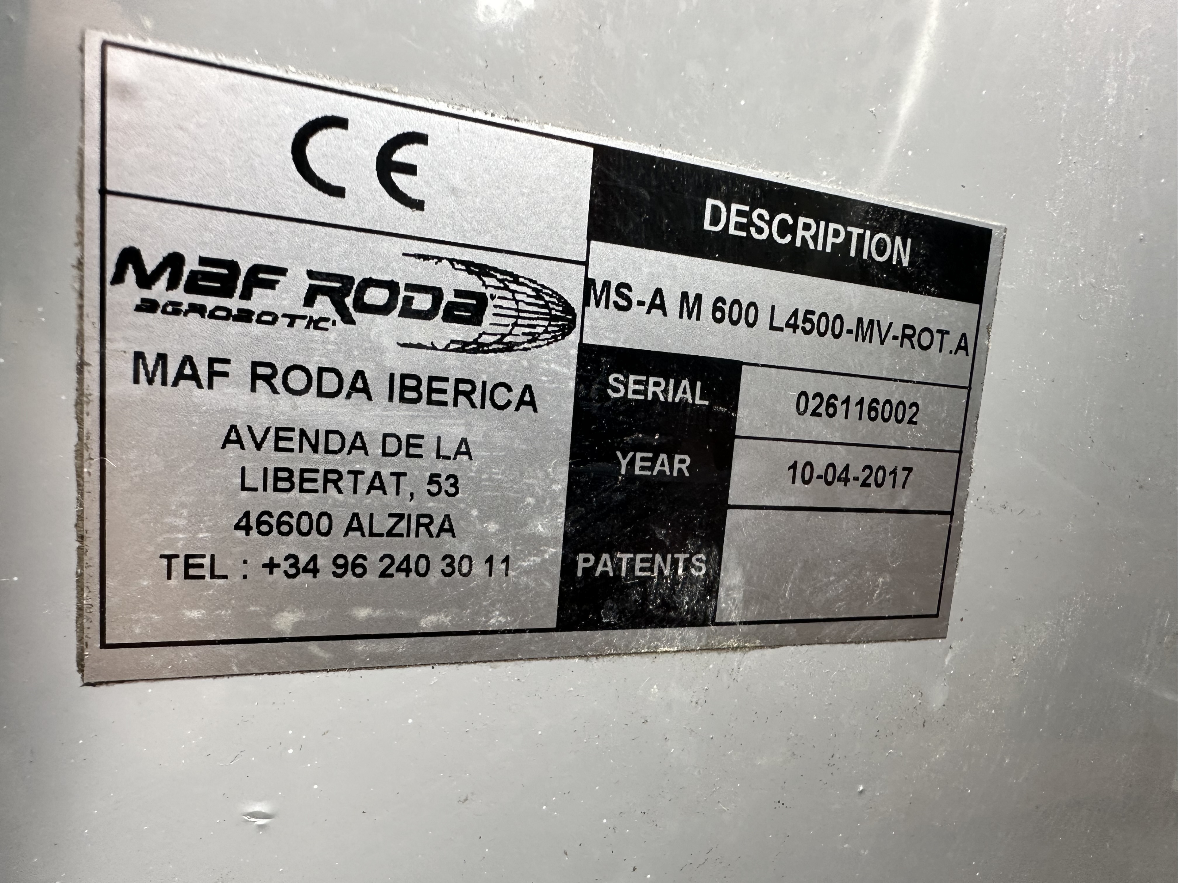 Роликовый инспекционный конвейер Maf Roda 450 x 58 см